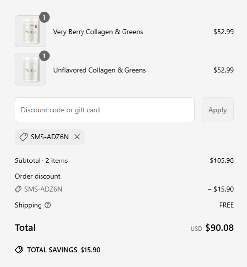 proof of working Sana Life discount codes SMS-ADZ6N