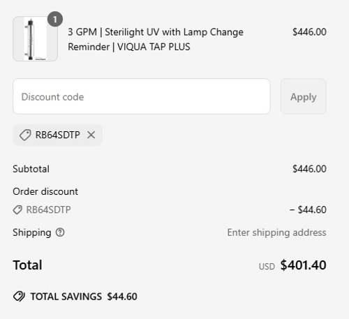 proof of working WaterAnywhere discount codes RB64SDTP
