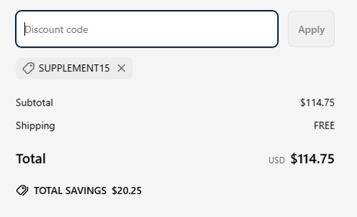 proof of working Quicksilver Scientific coupon codes SUPPLEMENT15