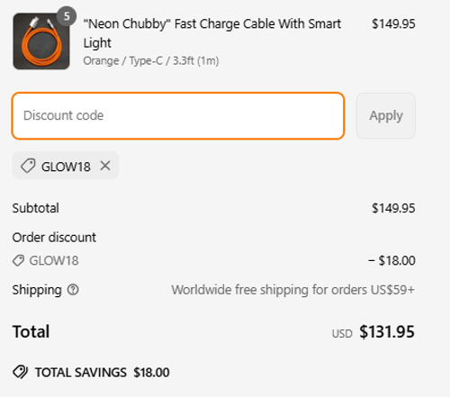 proof of working ChubbyCable discount codes GLOW18