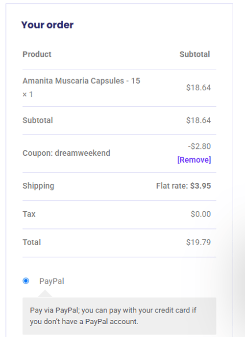 proof of working Dreamer Shrooms coupon codes DREAMWEEKEND