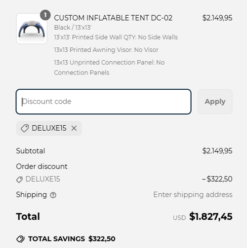 proof of working Deluxe Canopy promo codes DELU✱✱✱✱