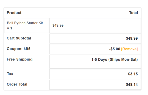 proof of working XYZReptiles coupon codes KIT5
