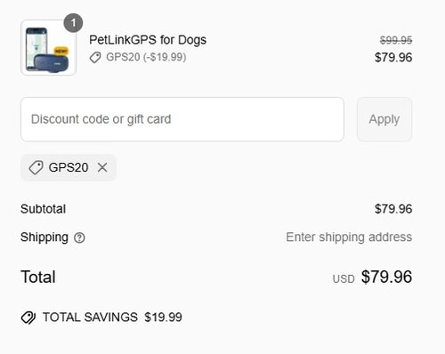 proof of working PetLink promo codes GPS20