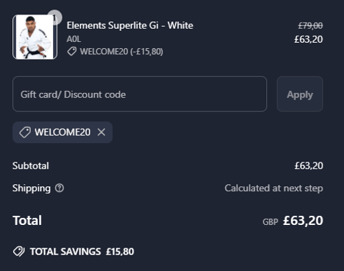 proof of working Tatami Fightwear discount codes WELCO✱✱✱✱