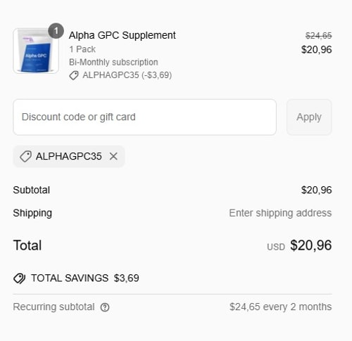 proof of working Longevity Box discount codes AlphaGPC35