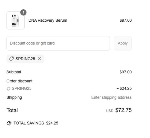 proof of working PRIORI Skincare discount codes SPRING25