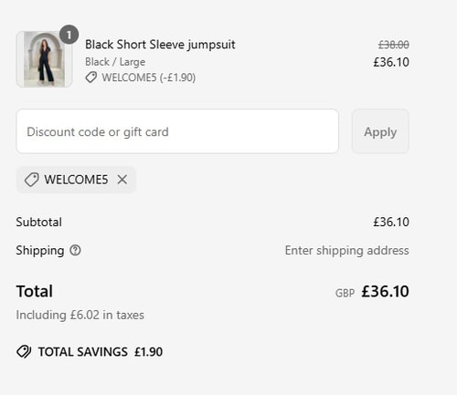 proof of working H&L Fashions discount codes Welcome5