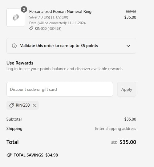 proof of working My Little Necklace discount codes RING50