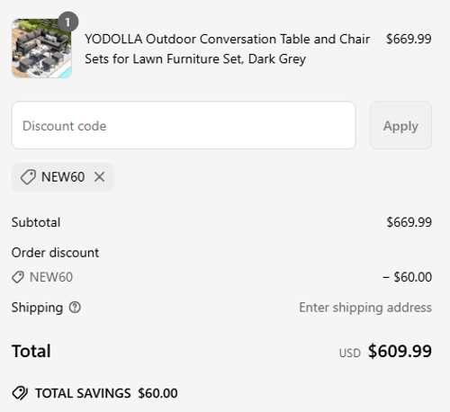 proof of working YODOLLA coupon codes NEW60