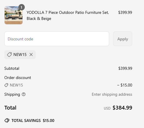 proof of working YODOLLA coupon codes NEW15