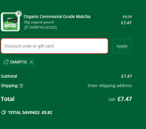 proof of working PerfectTed discount codes DIARY10