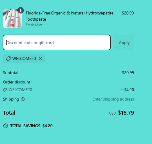 proof of working ORL Organic Oral Care discount codes WELCO✱✱✱✱