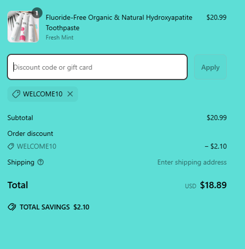 proof of working ORL Organic Oral Care discount codes WELCOME10