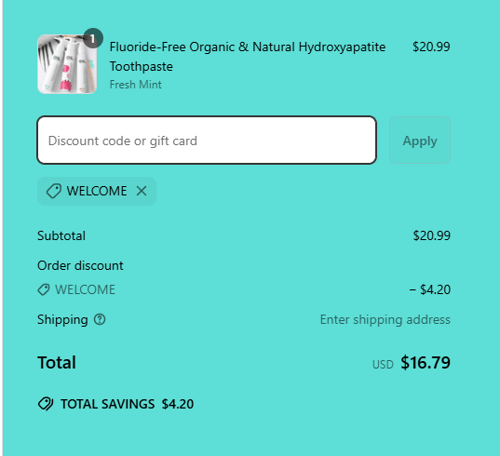 proof of working ORL Organic Oral Care discount codes WELCOME