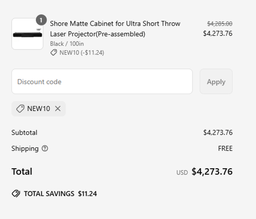 proof of working Nothing Projector discount codes NEW10