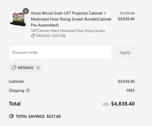 proof of working Nothing Projector discount codes NPXMAS