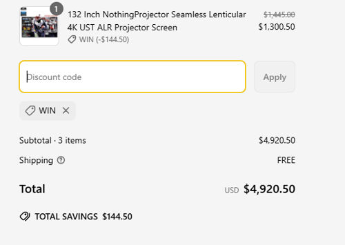 proof of working Nothing Projector discount codes WIN