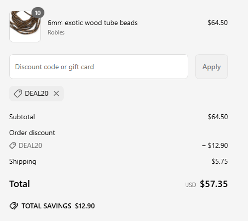 proof of working Bonjour Handmade coupon codes DEAL20