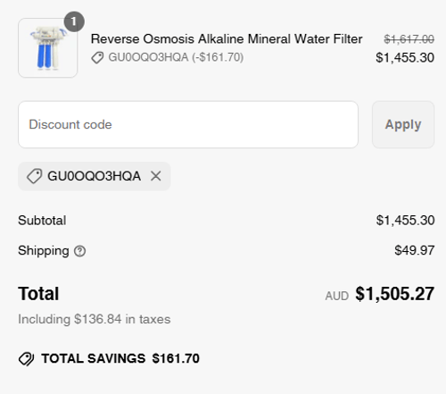 proof of working Not Only Water coupon codes GU0OQO3HQA