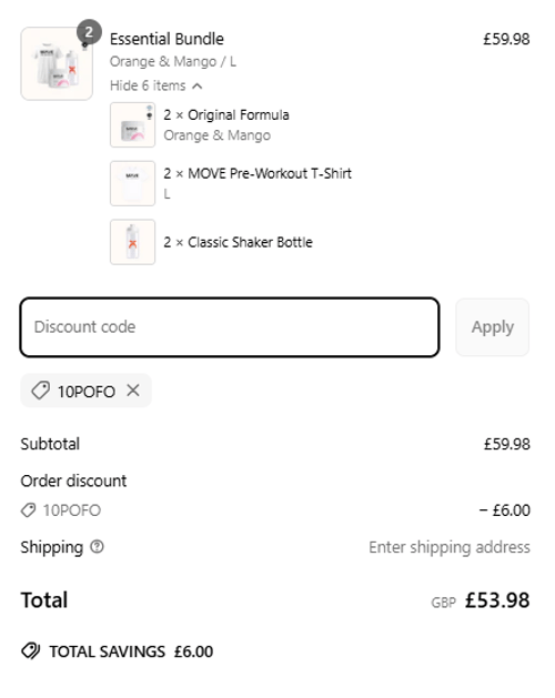 proof of working Move Pre-Workout discount codes 10POFO