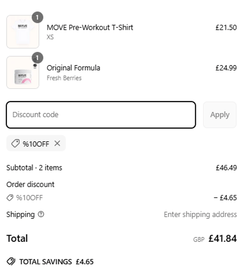 proof of working Move Pre-Workout discount codes %10OFF