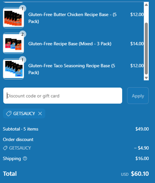 proof of working Gods of Sauces coupon codes GETSA✱✱✱✱