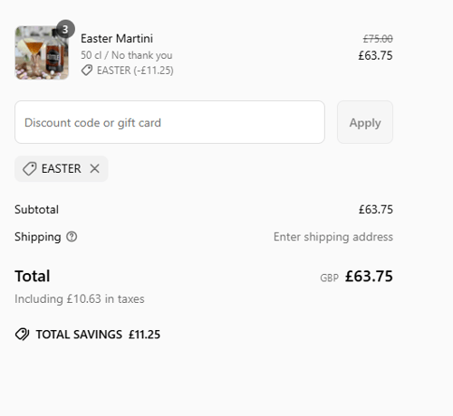 proof of working Bottle Bar and Shop discount codes EASTER
