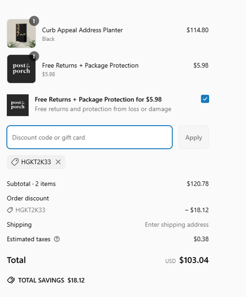 proof of working Post & Porch discount codes HGKT2K33