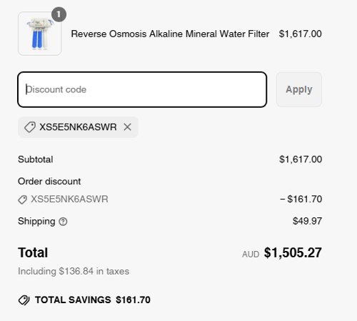 proof of working Not Only Water coupon codes XS5E5NK6ASWR