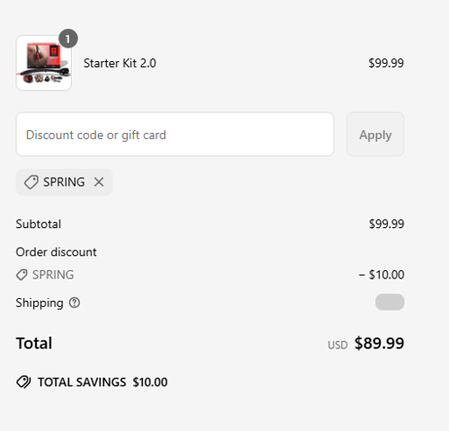 proof of working BAKSCAPE discount codes SPRING