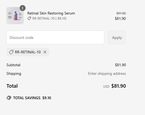 proof of working Rest Religion discount codes RR-RETINAL-10