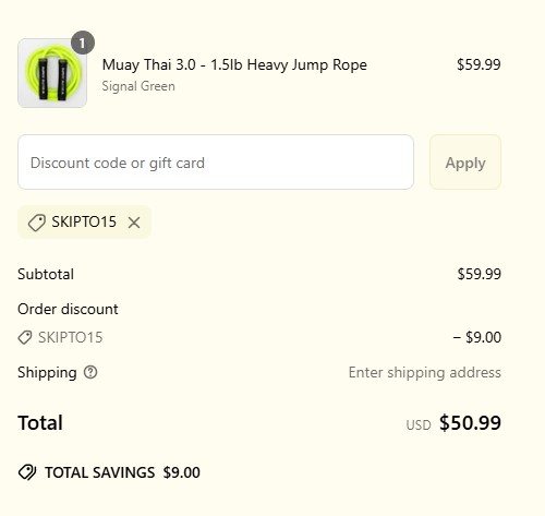 proof of working Elite Jumps discount codes SKIPTO15