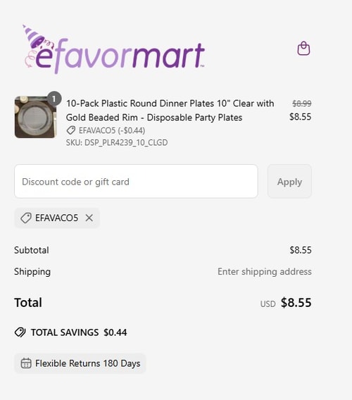proof of working eFavormart discount codes EFAVACO5