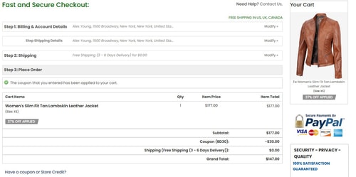 proof of working FJackets coupon codes BD30