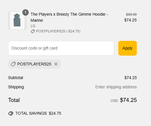 proof of working Breezy Golf discount codes POSTPLAYERS25