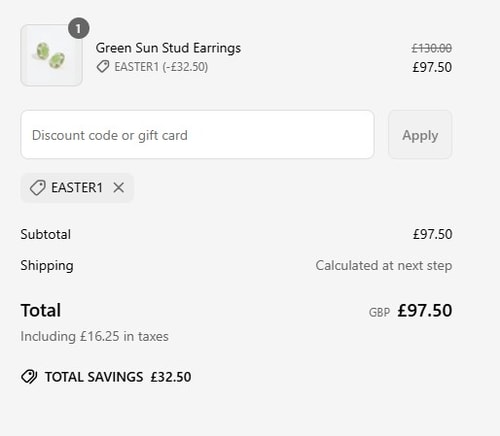 proof of working SORU JEWELLERY discount codes EASTER1