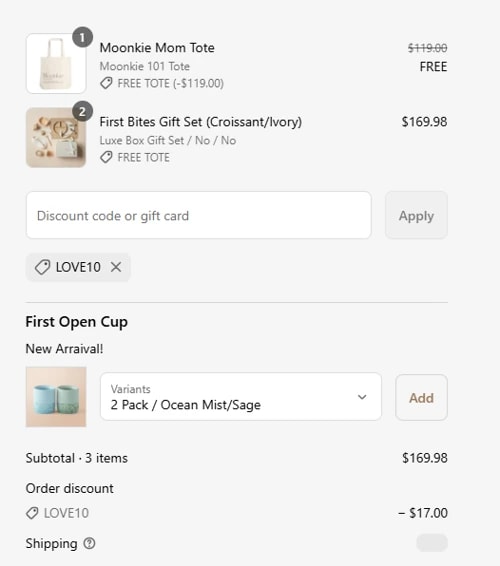 proof of working Moonkie discount codes LOVE10