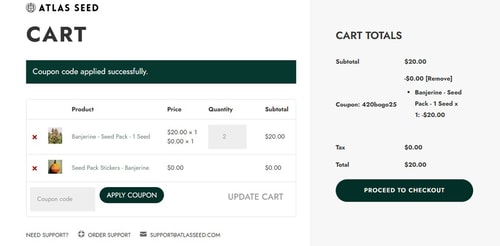proof of working Atlas Seed coupon codes 420BOGO25