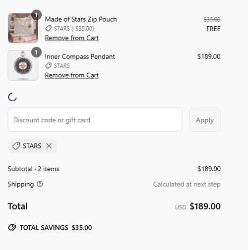 proof of working Waxing Poetic coupon codes STARS