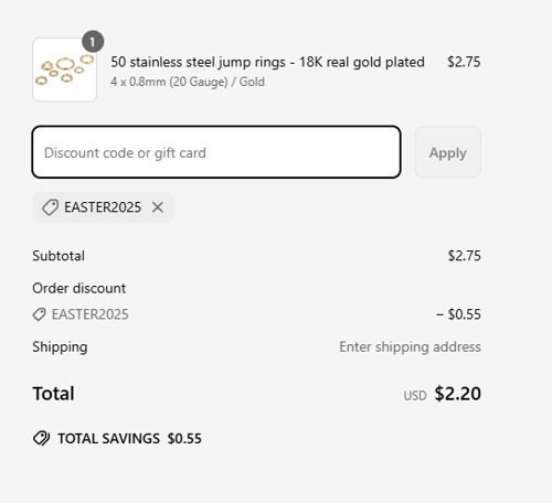proof of working Bonjour Handmade coupon codes EASTER2025