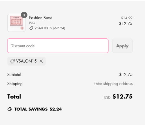 proof of working VSALON discount codes VSAL✱✱✱✱