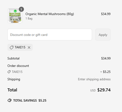 proof of working Maju Superfoods coupon codes TAKE15