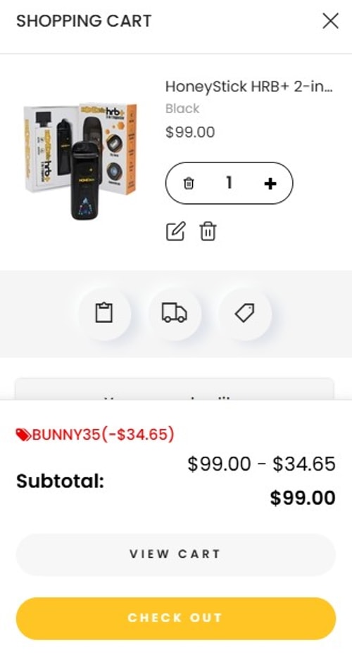proof of working HoneyStick coupon codes BUNNY35