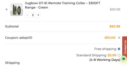 proof of working Jugbow coupon codes ADOPT10