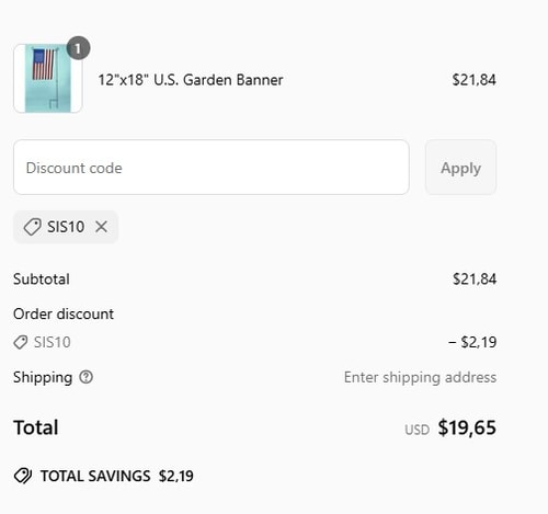 proof of working Gates Flag & Banner coupon codes SIS10