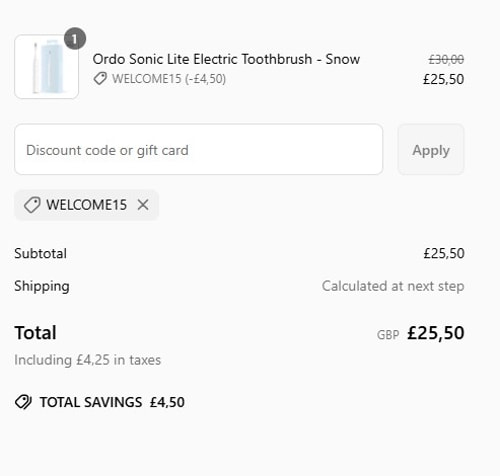 proof of working ORDO discount codes WELCOME15
