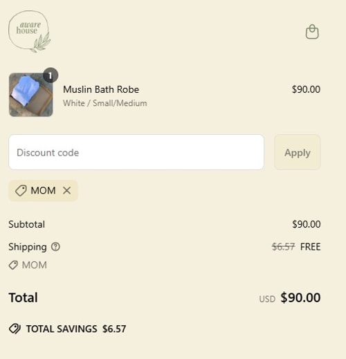 proof of working Aware House coupon codes MOM
