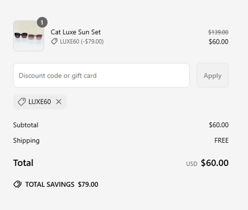 proof of working Velvet Eyewear promo codes LUXE60