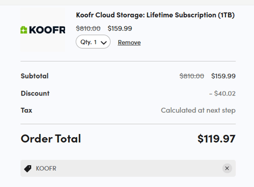 proof of working StackSocial promo codes KOOFR